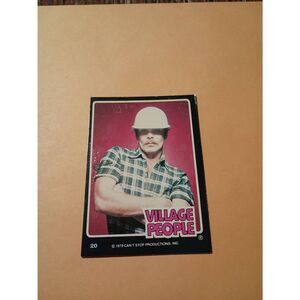 Vintage 1979 Village People Trading Card #20 Disco Era Vintage Music Collectible
